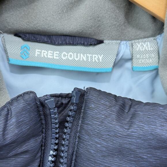 Womens Quilted Down Filled Puffer Vest Sz XXL Blue Free Country Gorpcore Casual - Picture 3 of 10